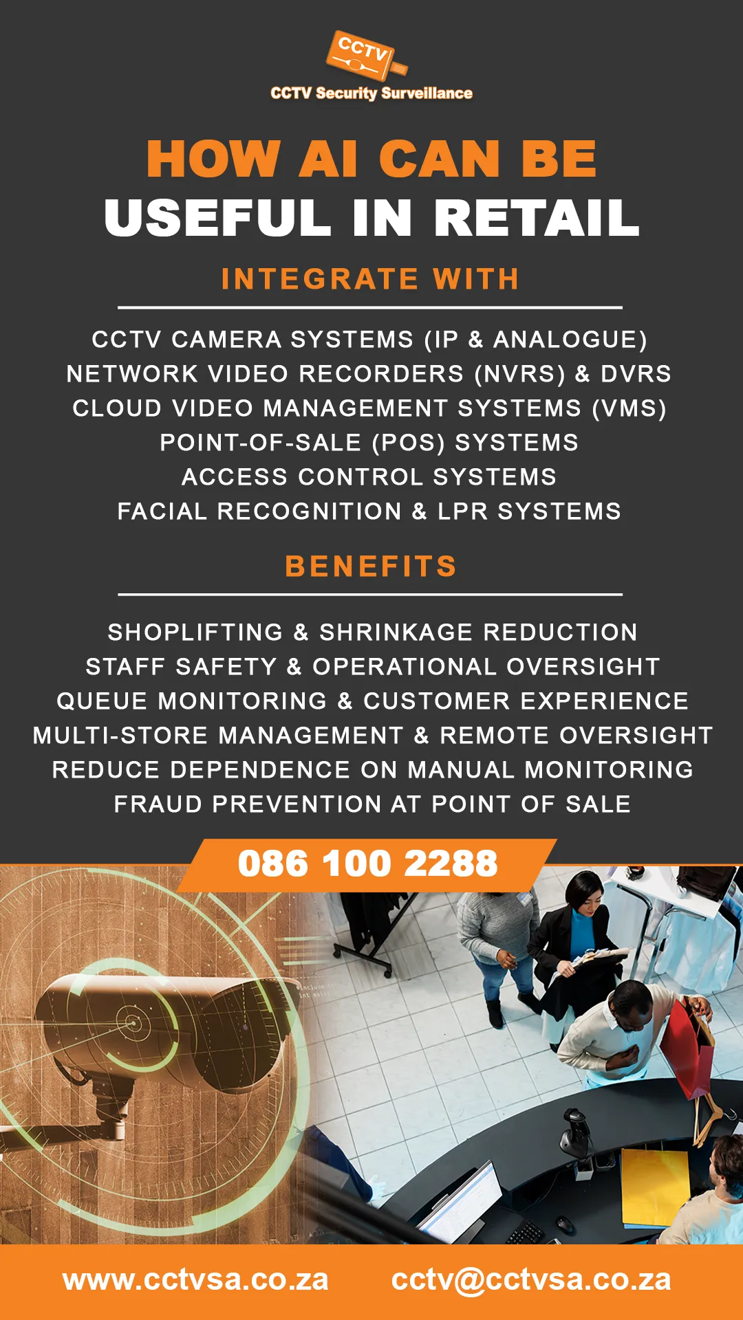 How AI can be useful in retail: camera, POS and access integrations, and benefits from shrinkage reduction to queue monitoring