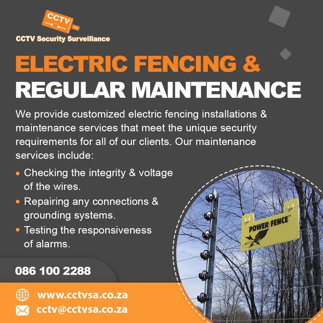 Electric fencing and regular maintenance: checking wires and voltage, repairing connections and testing alarms