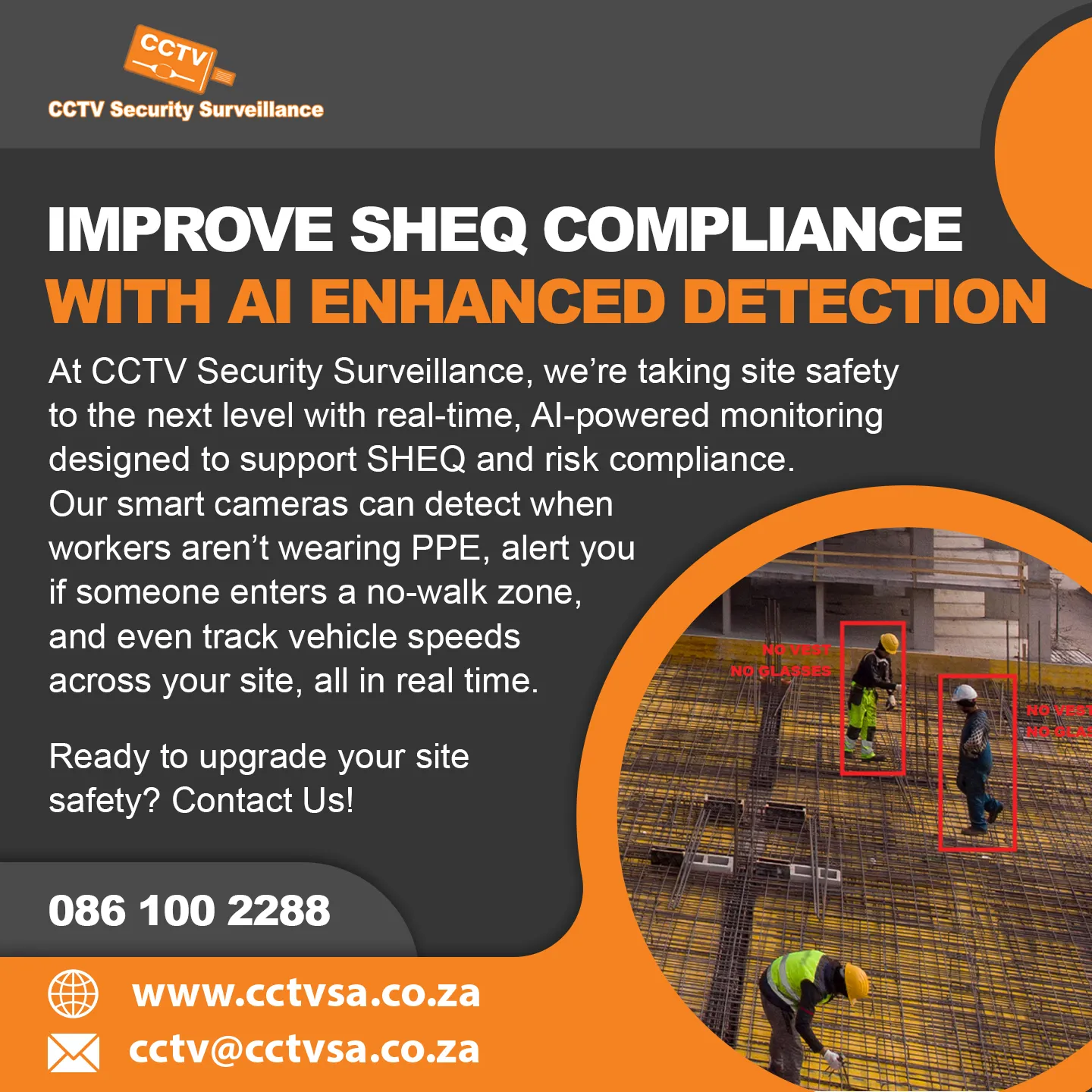 Improve SHEQ compliance with AI enhanced detection: smart cameras spot missing PPE, no-walk zones and vehicle speeds in real time
