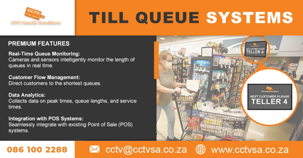 Till queue systems: real-time queue monitoring, customer flow management, data analytics and POS integration