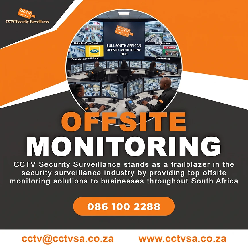 CCTV Security Surveillance offsite monitoring control room in South Africa